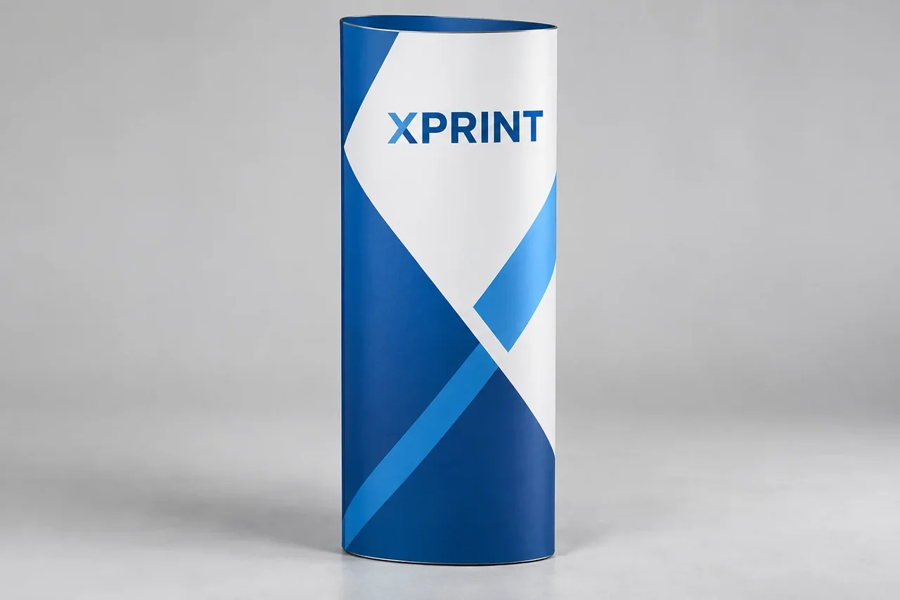 Cardboard advertising totems — AI product mockup