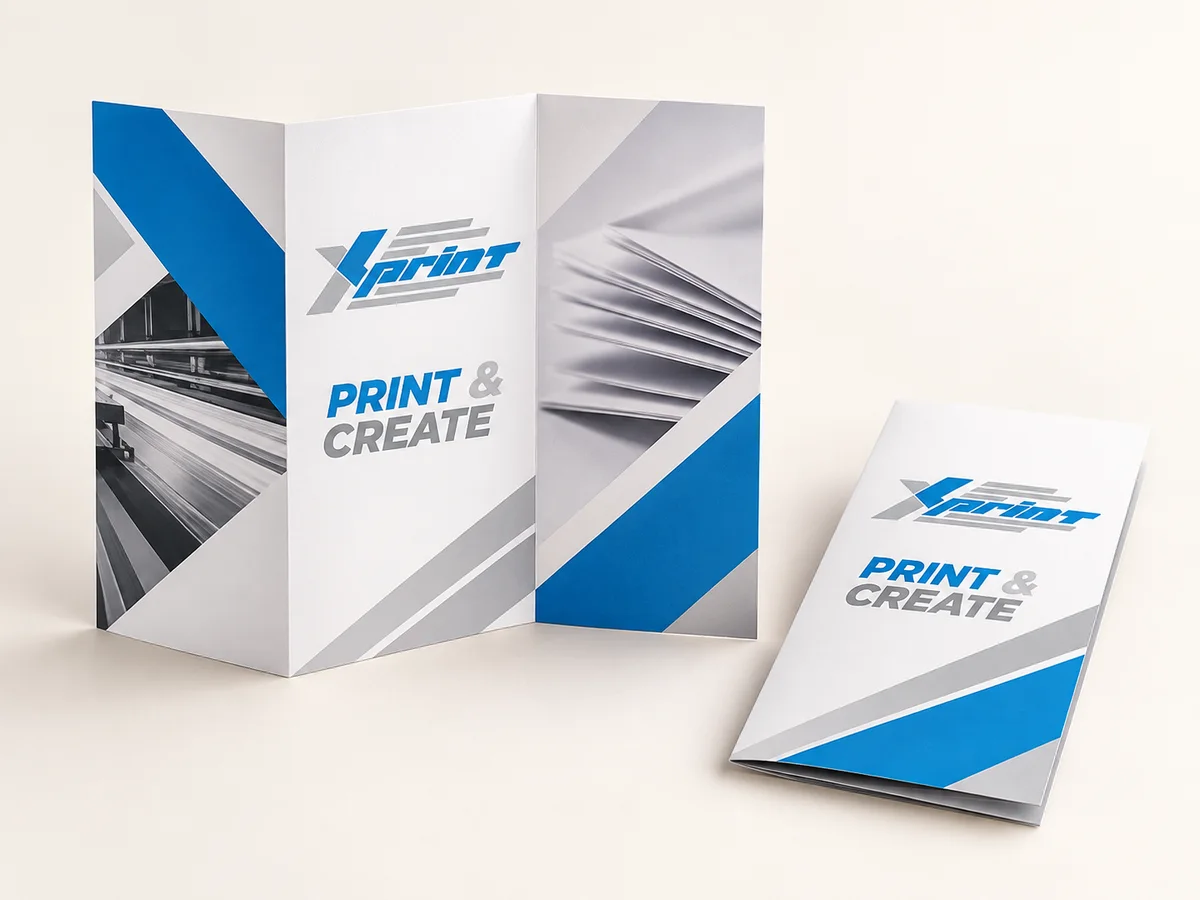 Folded leaflets — AI product mockup