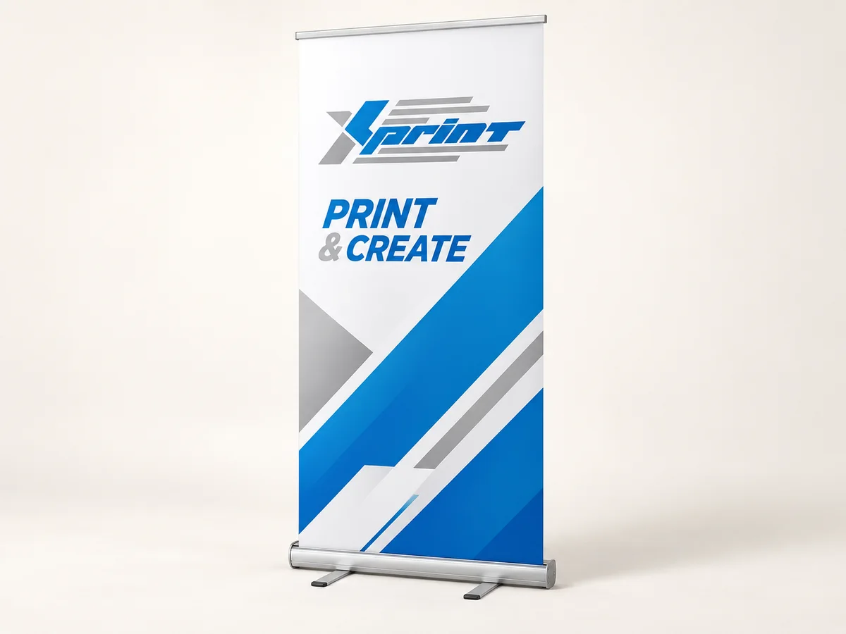 Roll-up banners — AI product mockup