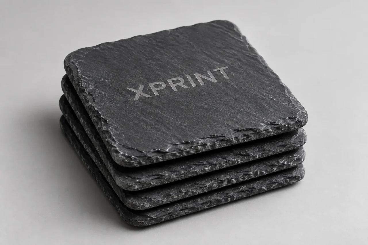 Slate coasters — AI product mockup