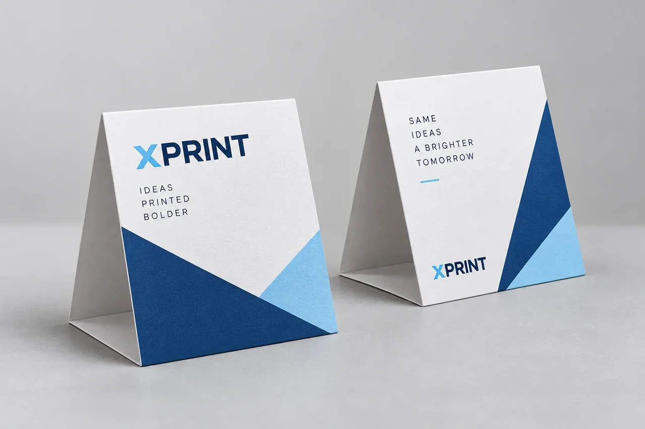 Table tents — AI product mockup