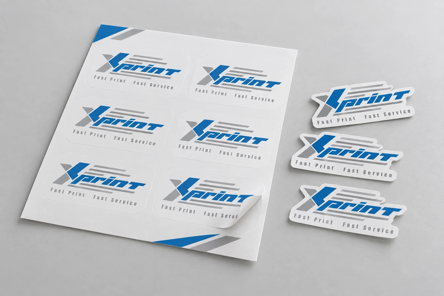 Paper & PET labels — AI product mockup